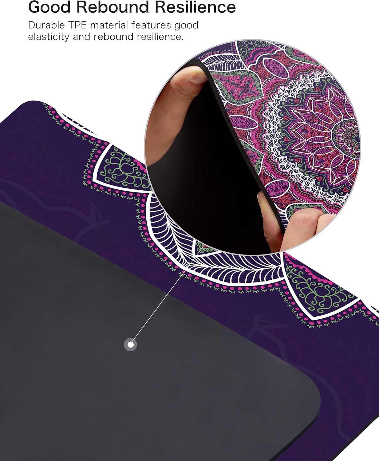 Suede TPE Yoga Mat High Density Non Slip Yoga Mats with Carrying Bag,72"X32" Extra Thick 8MM Exercise & Workout Mat for Yoga, Pilates and Fitness